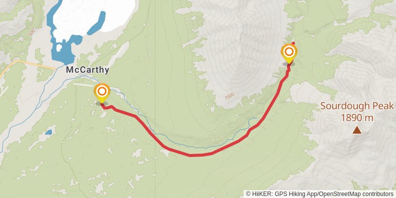 McCarthy Creek Trail stage 2 Map