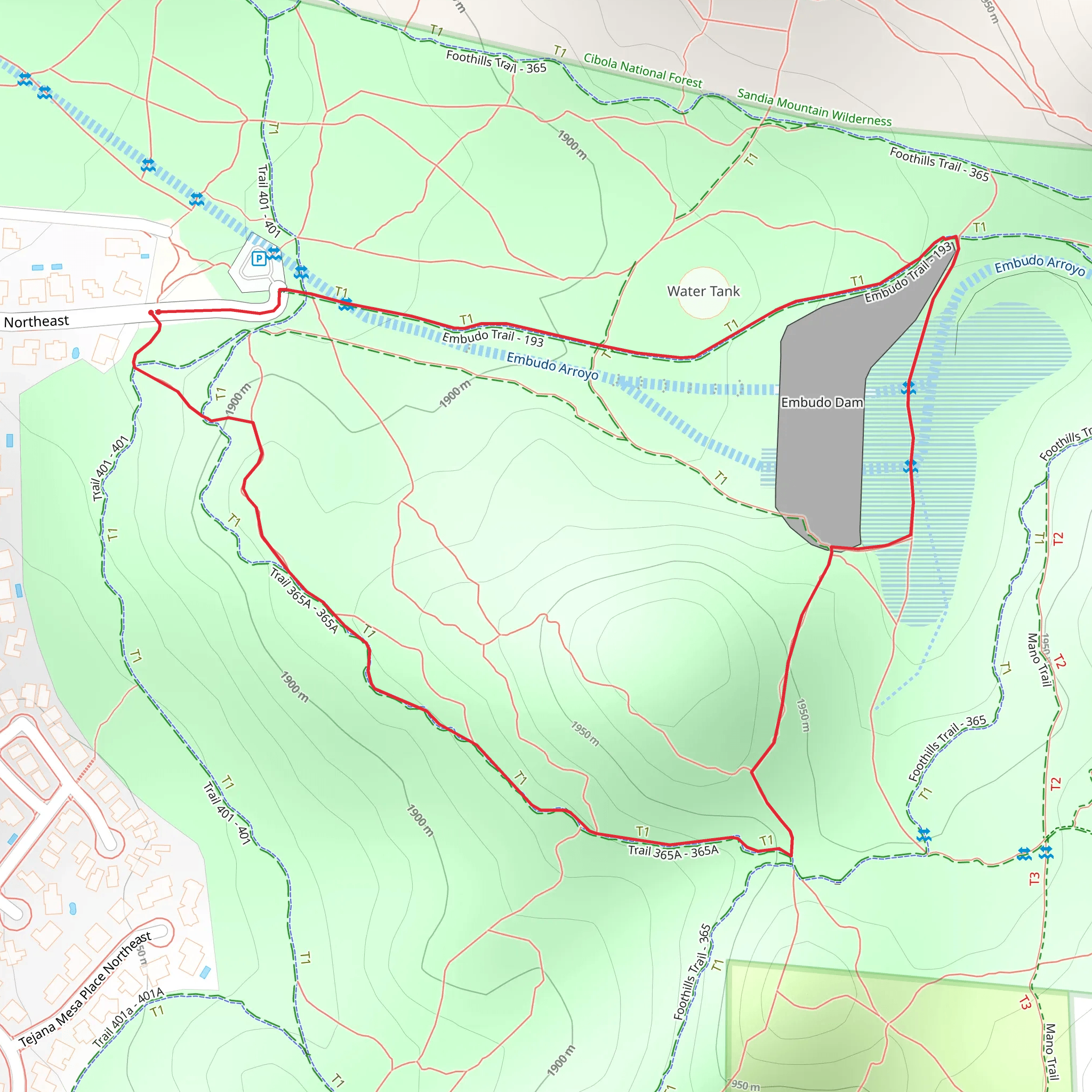 Embudo Arroyo Loop mobile static map