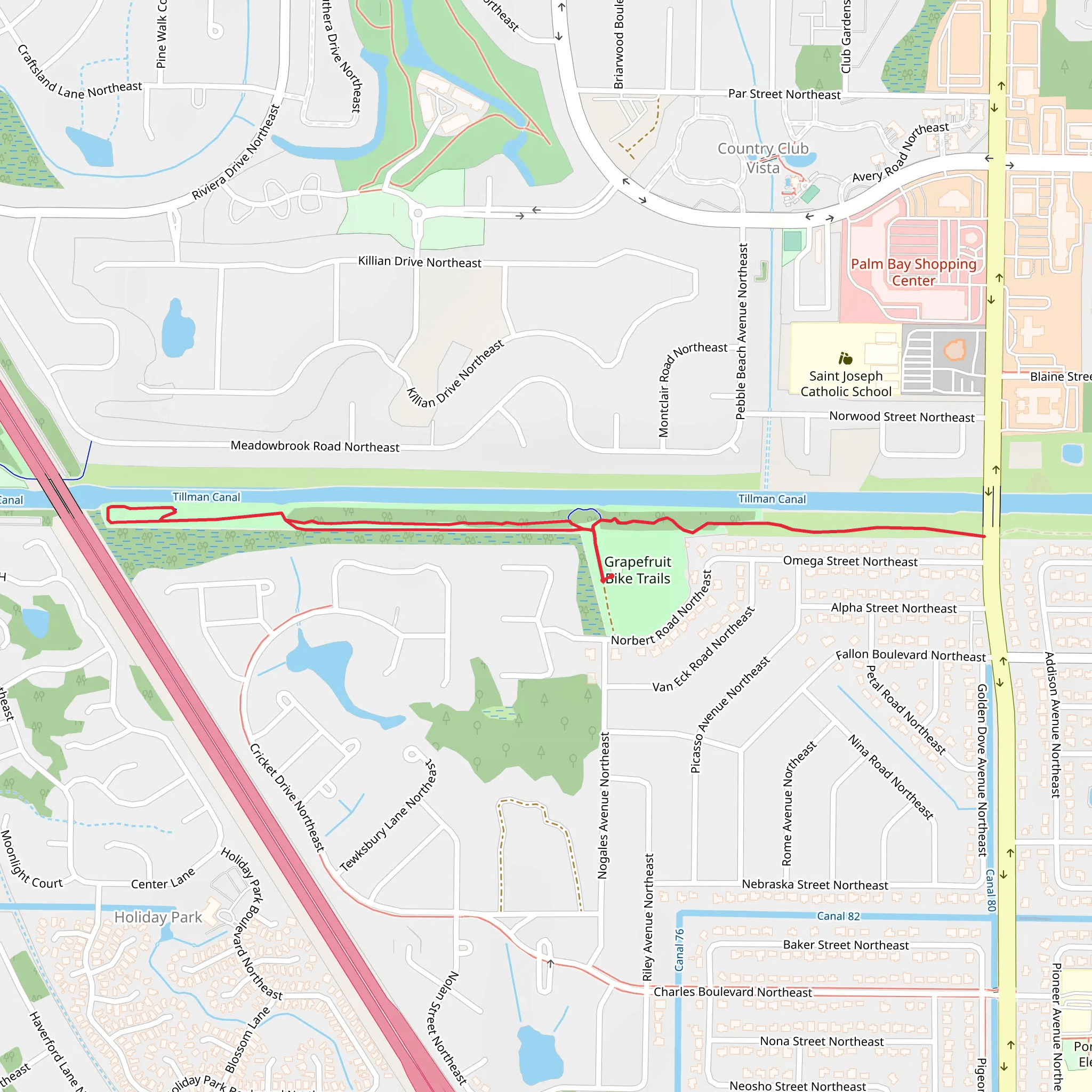 Tillman Canal Shore Walk mobile static map