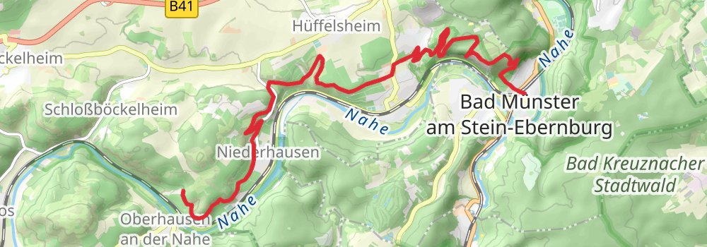 Weinwanderweg Rhein-Nahe stage 3 Map