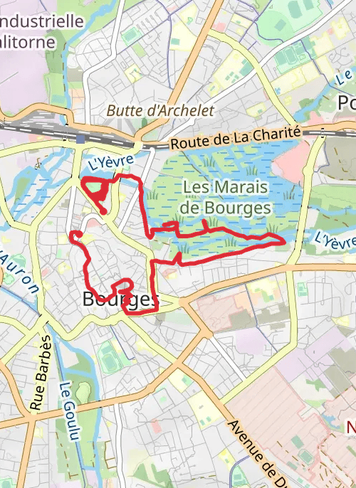 Bourges Course à pied mobile static map