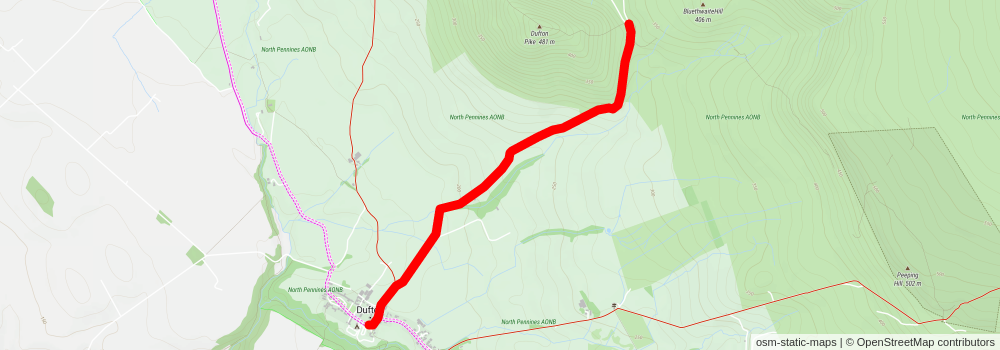 High Cup Nick from Dufton stage 2 Map