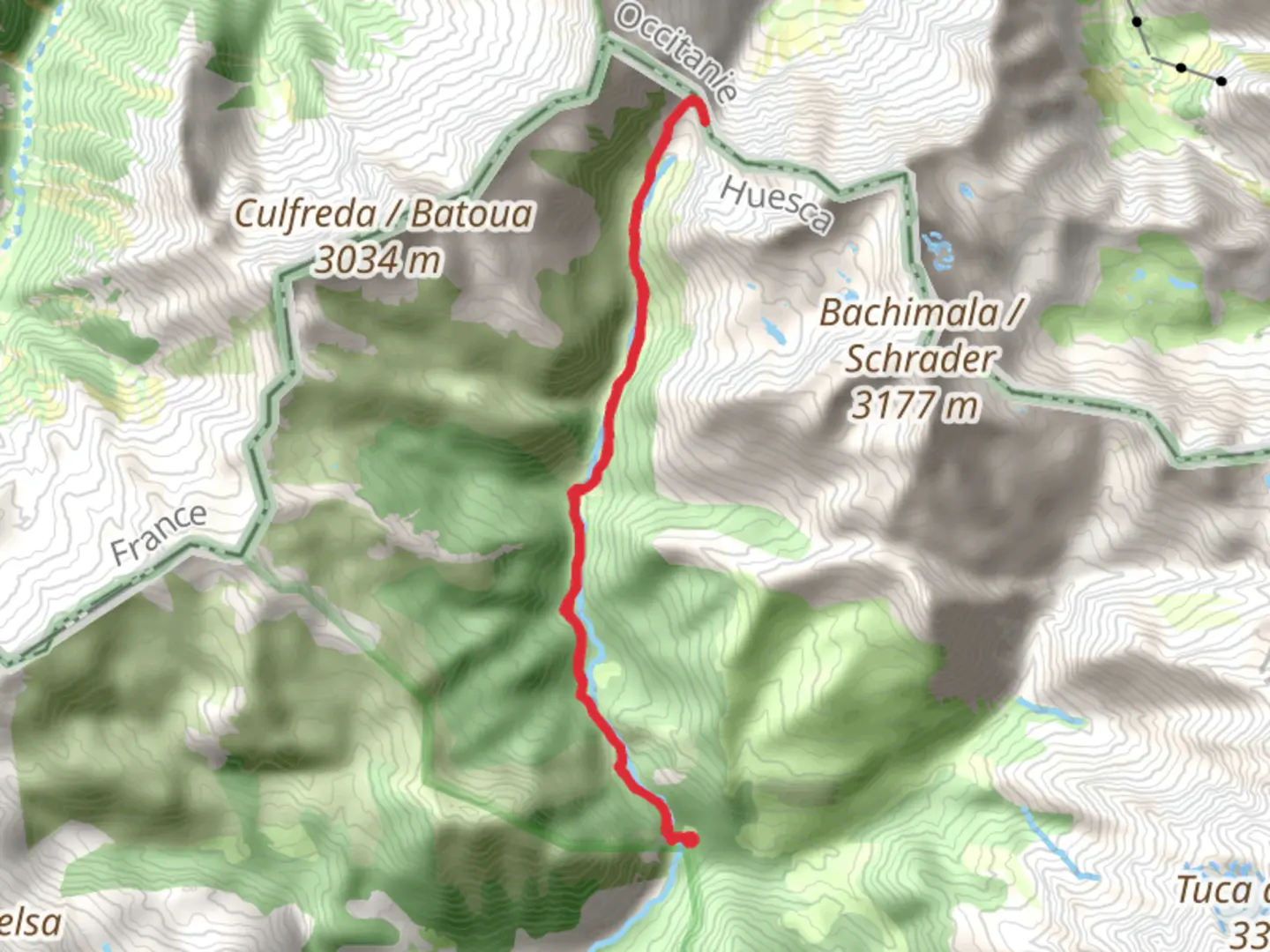 An image depicting the trail Path of the ports Port of the Fish PR HU 114-a and its surrounding area.