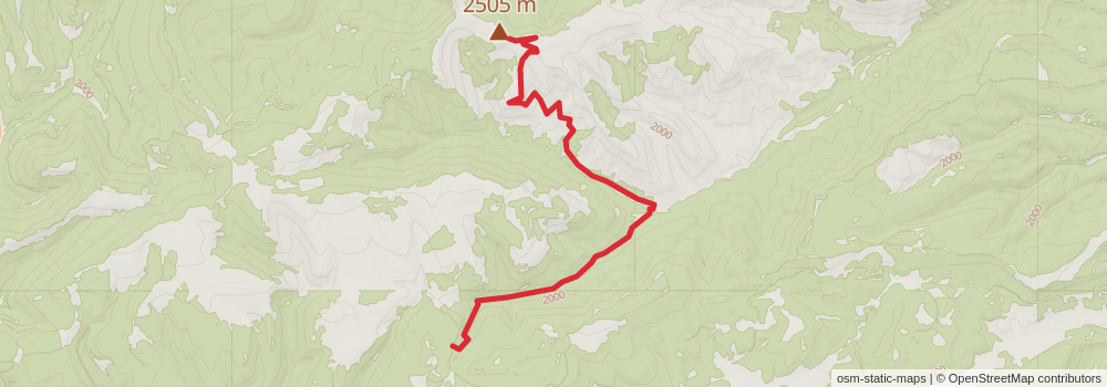 American Perimeter Trail - Rocky Mountains Primary stage 54 Map