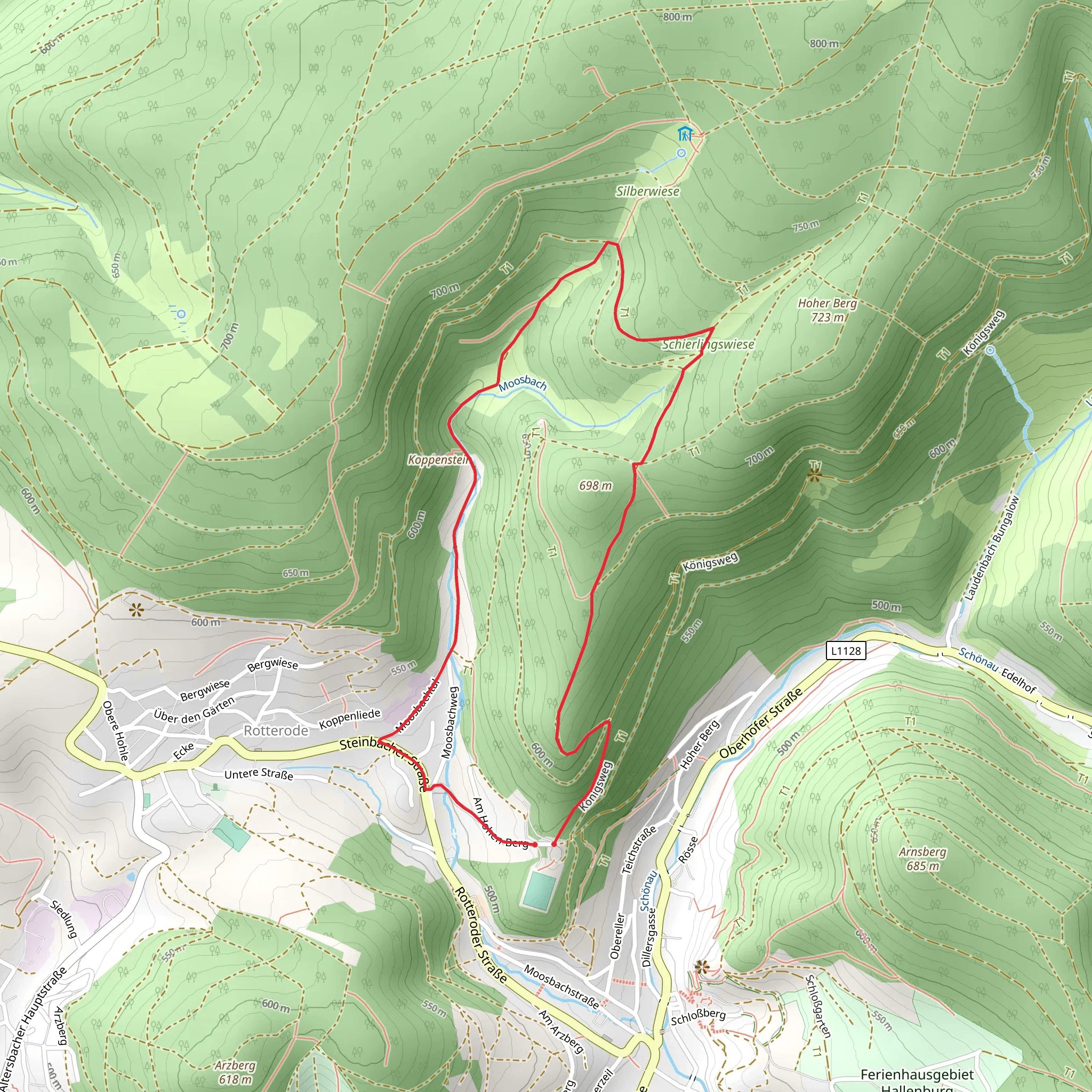 Moosbach and Schierlingswiese Loop mobile static map
