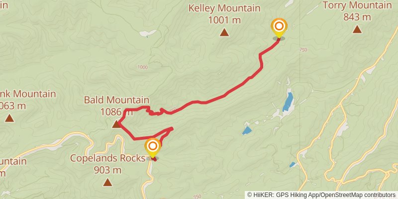 Torry Ridge - Mills Creek Loop stage 2 Map