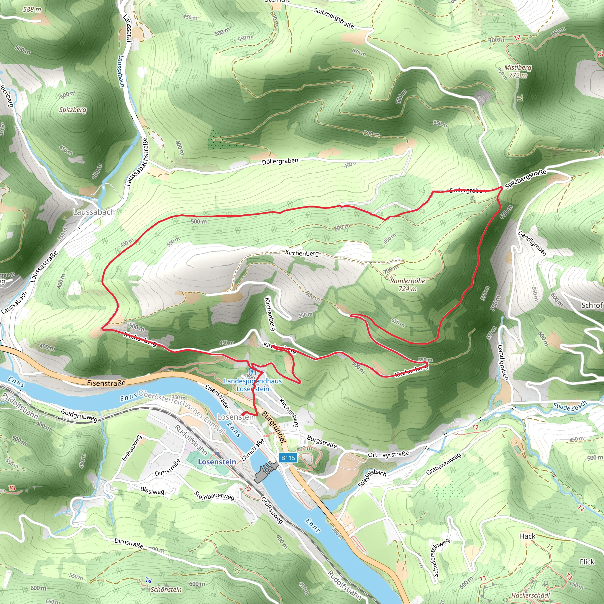 Ramlerhöhe Loop Trail mobile static map