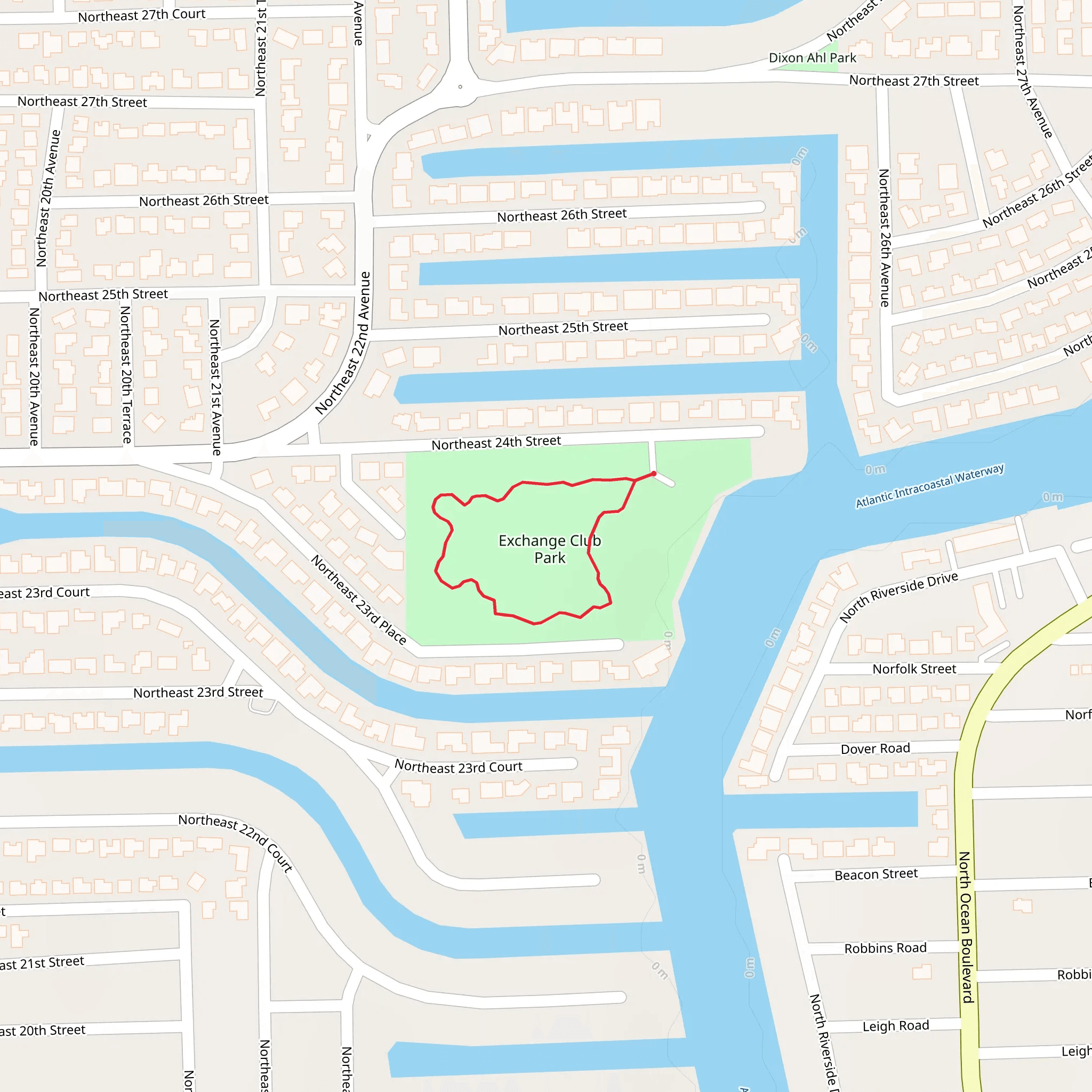 Exchange Club Park Loop mobile static map