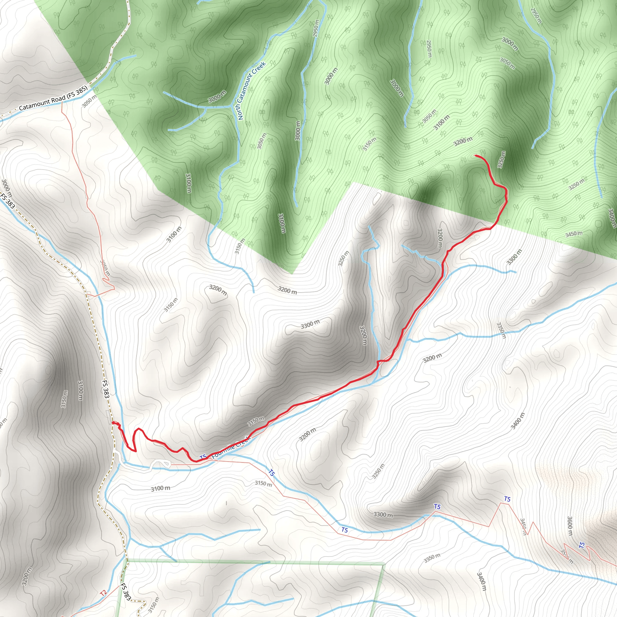 The Crags Trail mobile static map