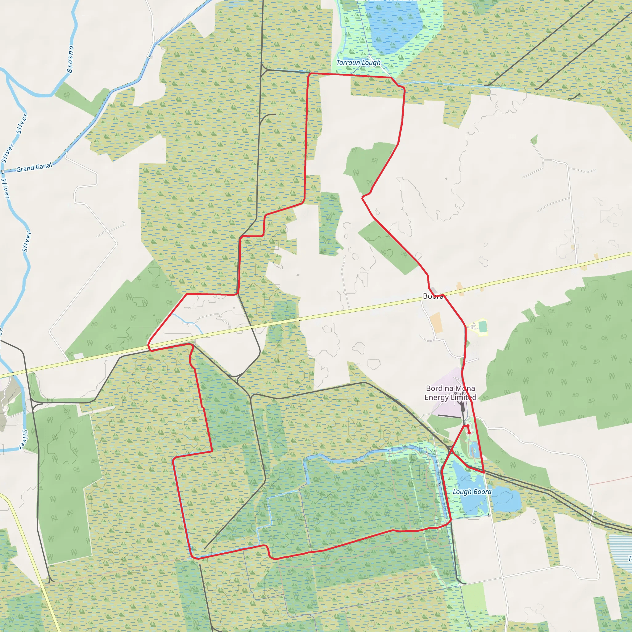 Lough Boora - Turraun Walk Route mobile static map