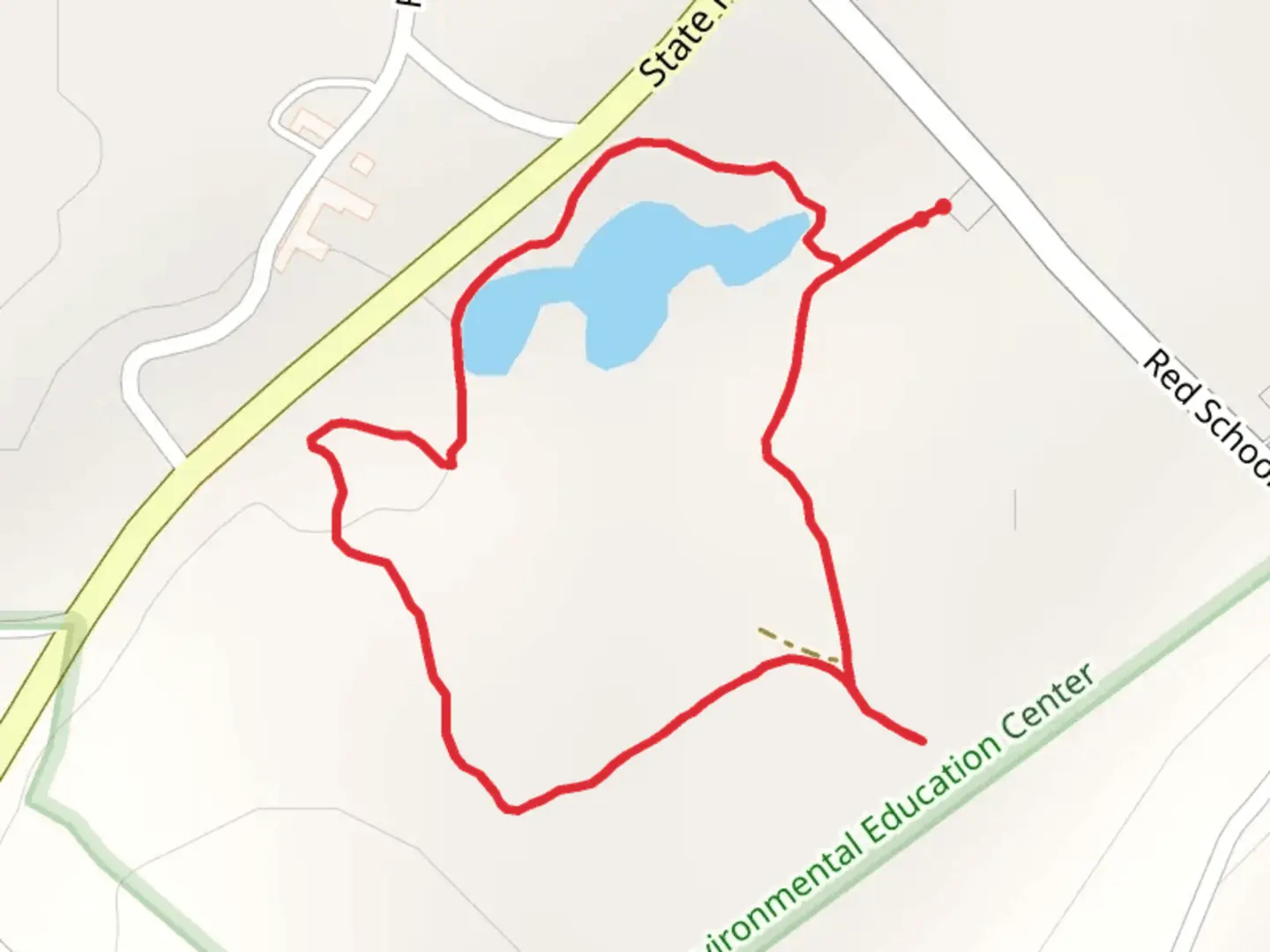 An image depicting the trail Red Schoolhouse Road Loop and its surrounding area.