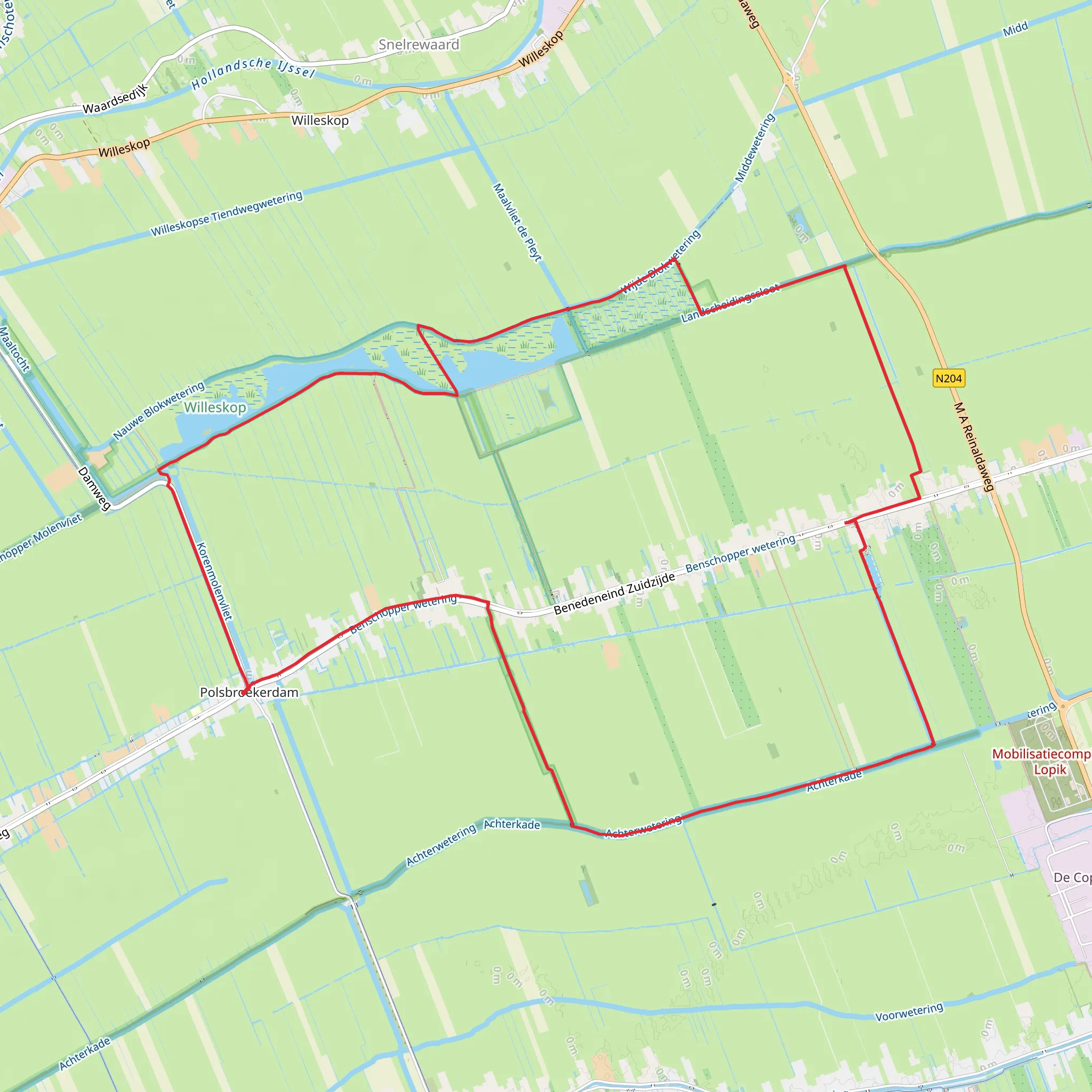 Houtkade, Noordzijdse Kade and Damweg mobile static map