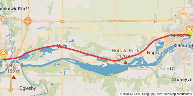 American Discovery Trail North Route stage 117 Map