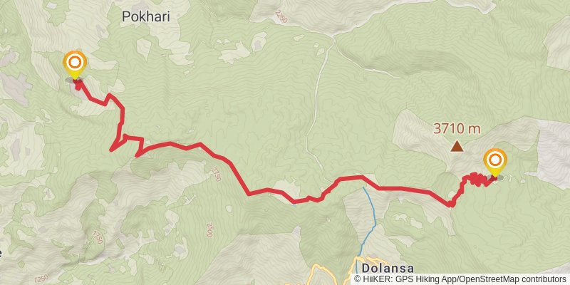 Great Himalayan Trail stage 32 Map