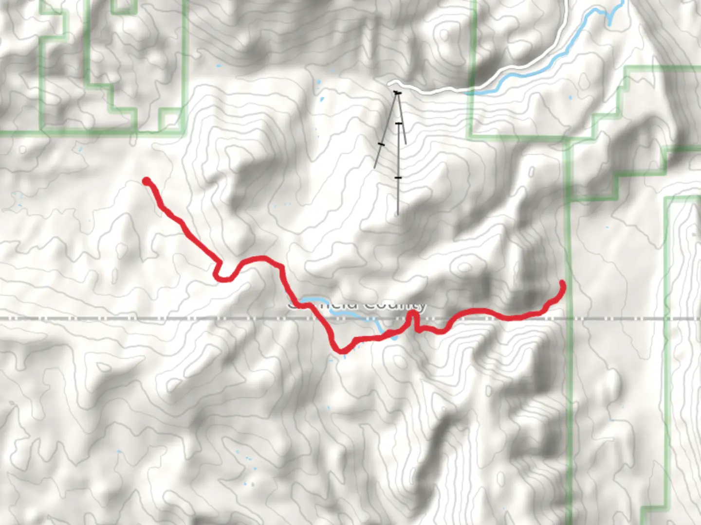 An image depicting the trail Beaver Creek, Yank Creek and Edgerton Creek and its surrounding area.