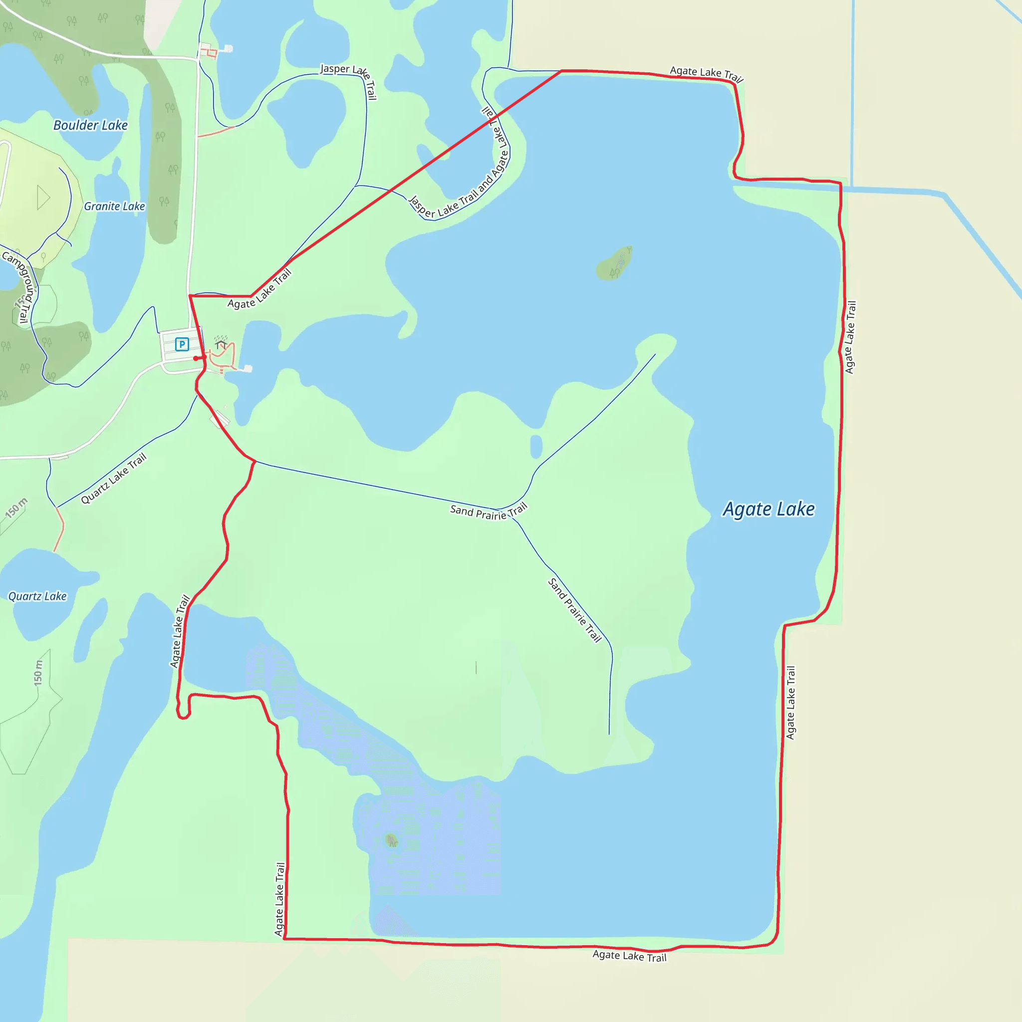Agate Lake Loop mobile static map