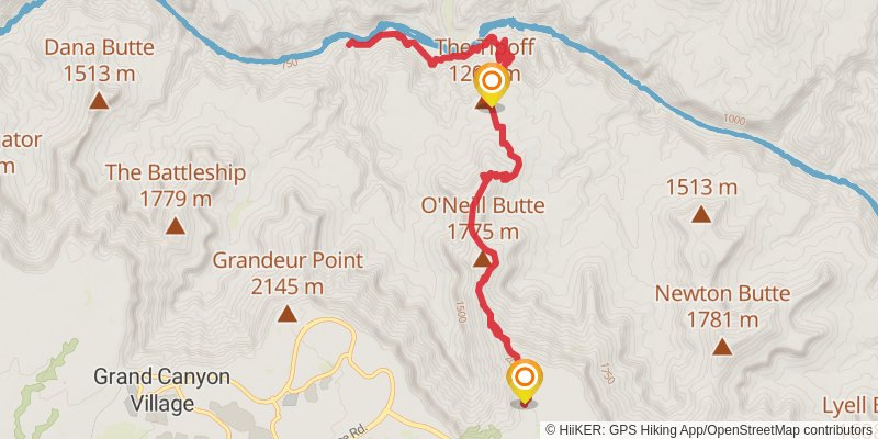 River Trail via Arizona Trail stage 3 Map