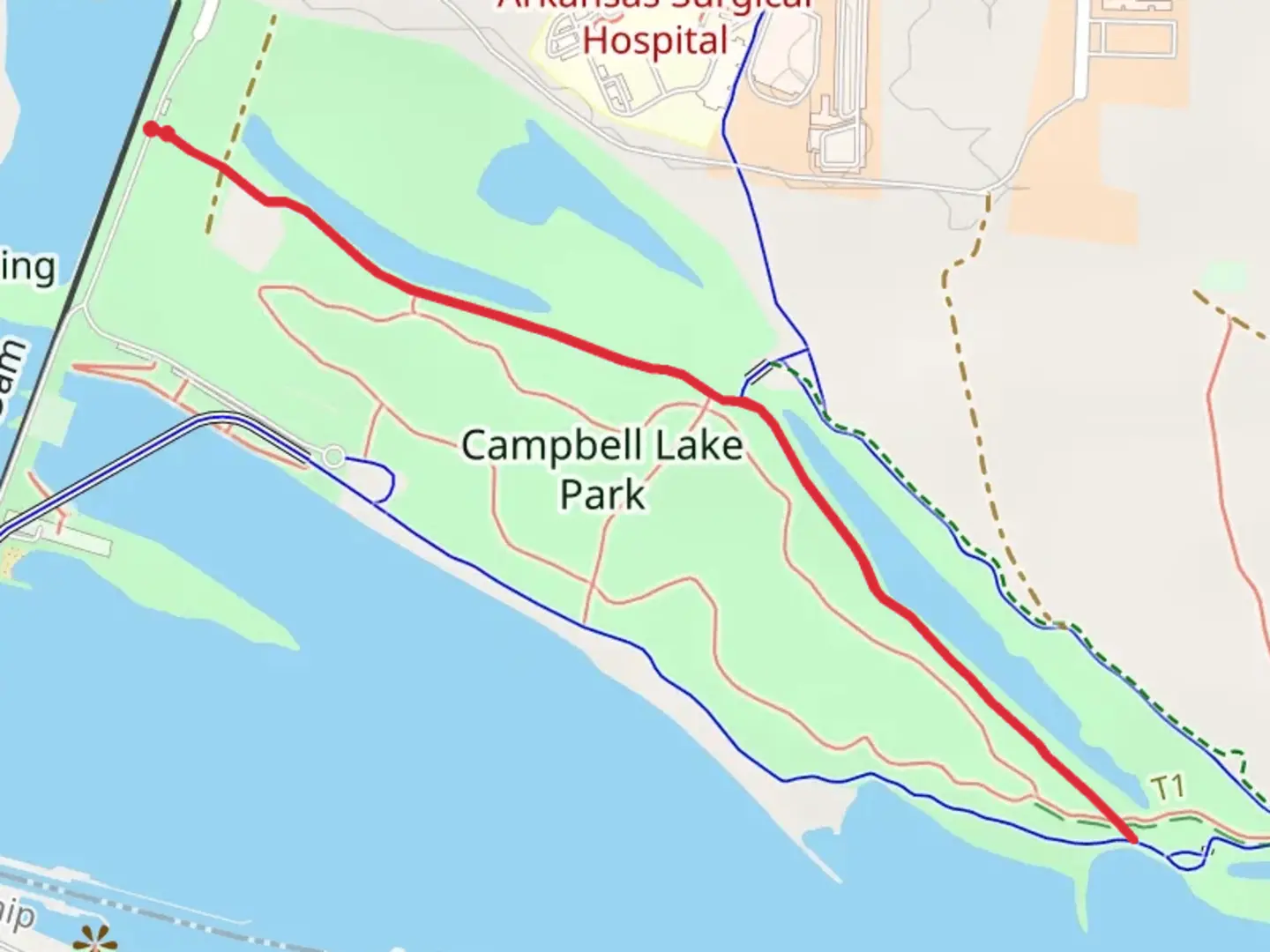 An image depicting the trail Campbell Lake Park Walk and its surrounding area.