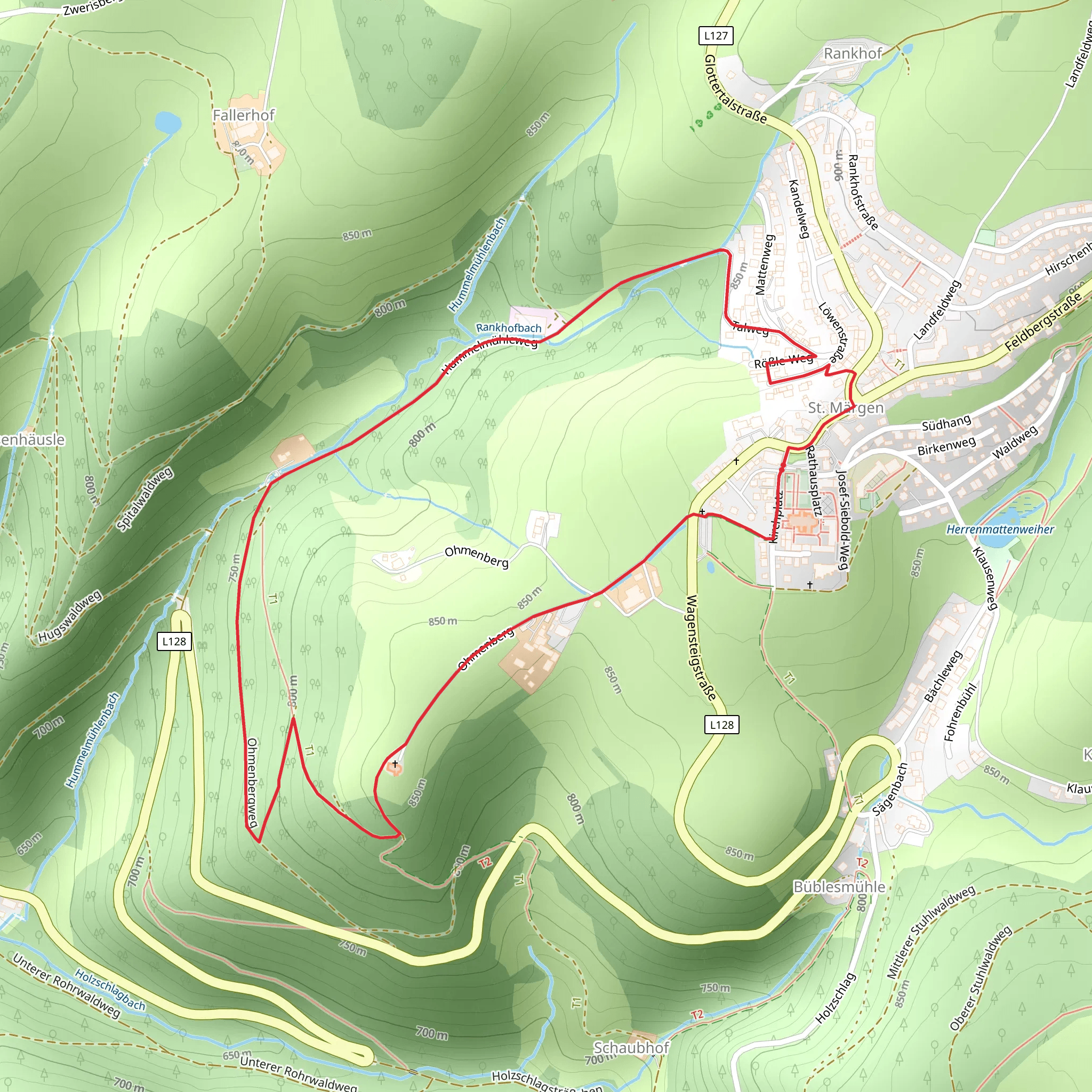 Ohmenkapelle Loop mobile static map