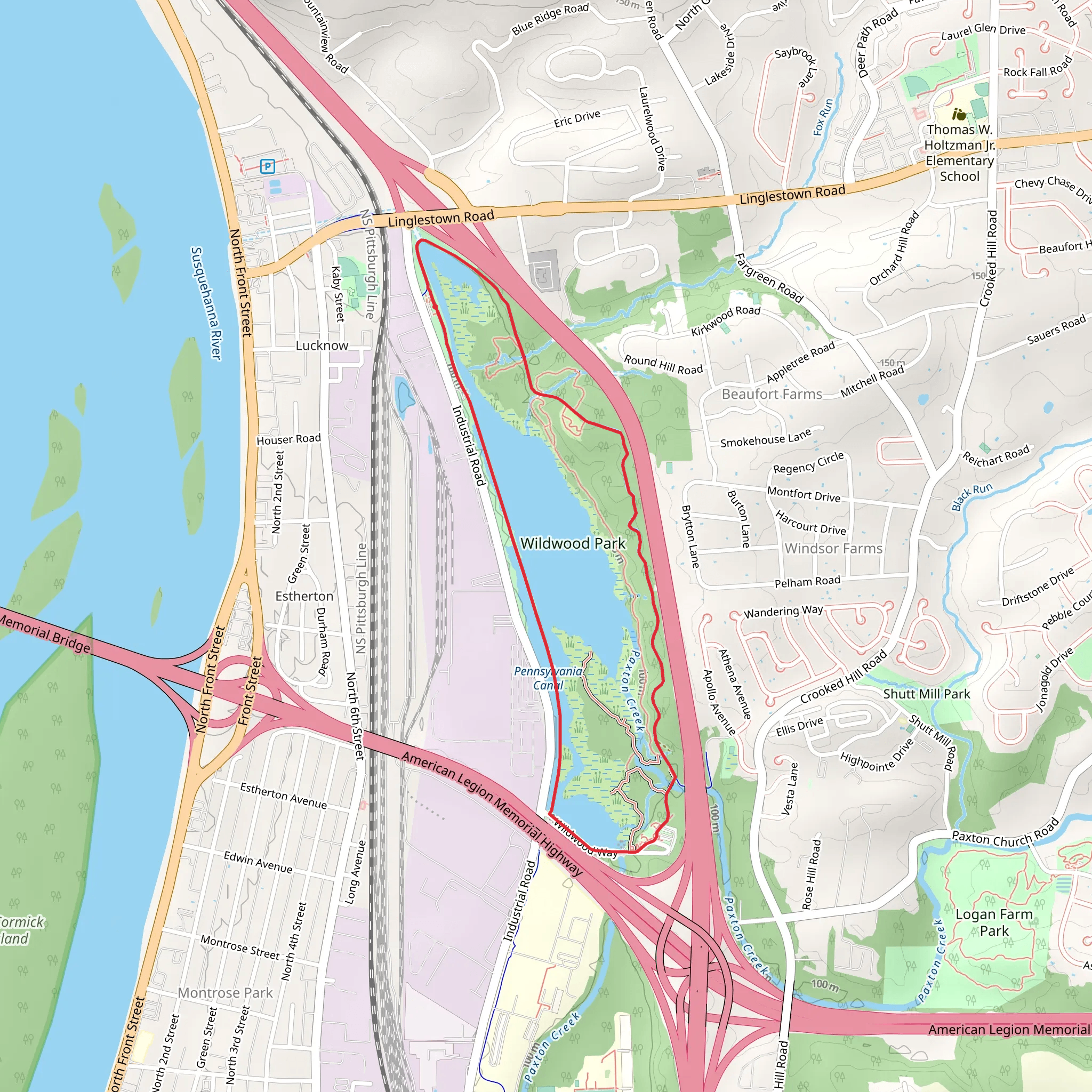 Wildwood Lake Loop Trail mobile static map