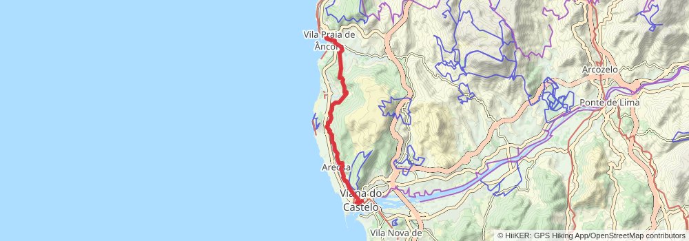 Camino Portugues da Costa stage 23 Map