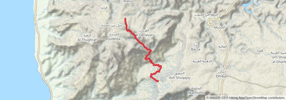 Jordan Trail stage 15 Map