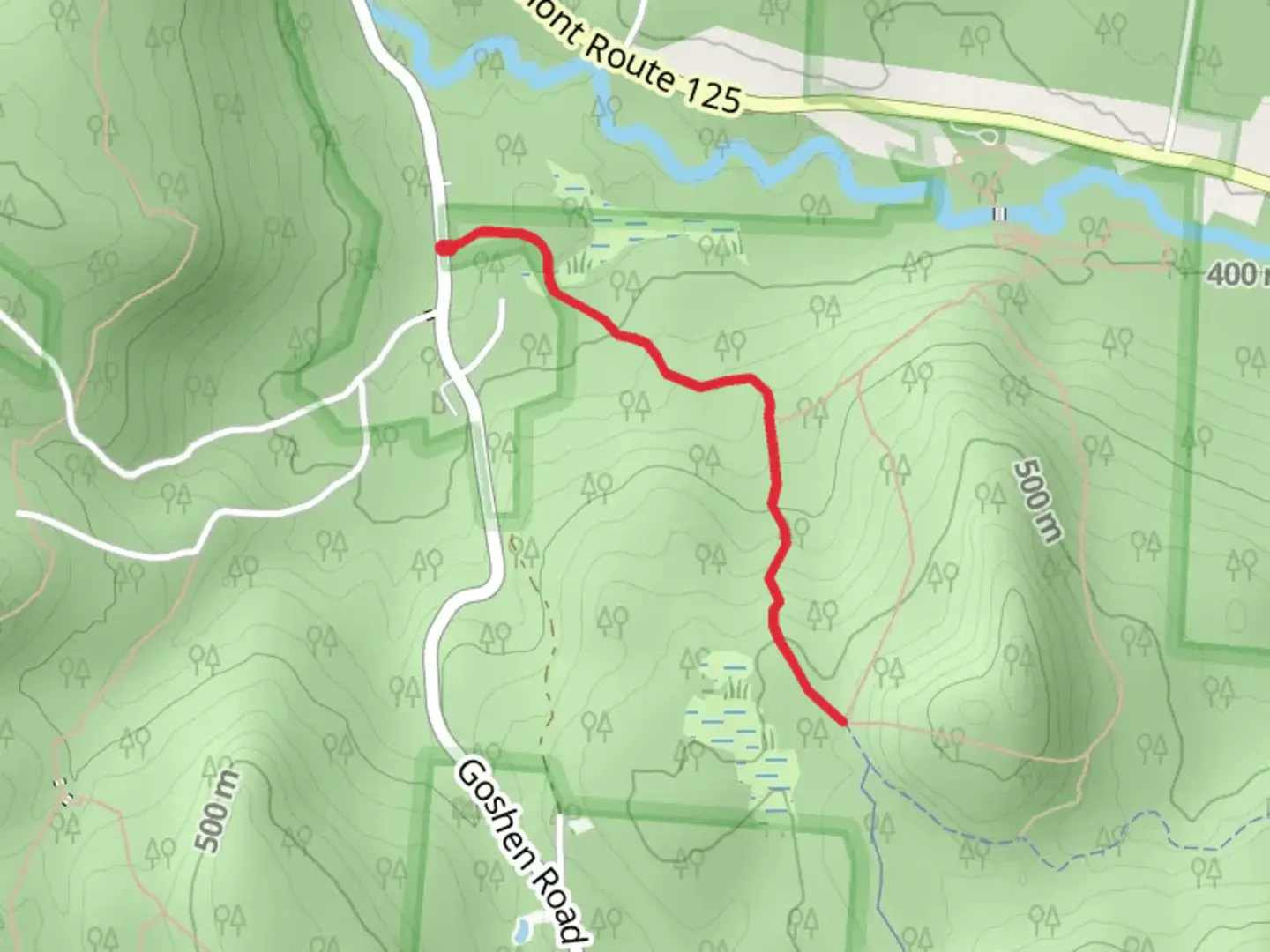 An image depicting the trail Water Tower Sundown Trail and its surrounding area.