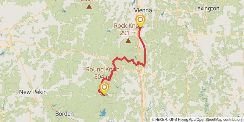 American Discovery Trail South Route - Indiana stage 10 Map
