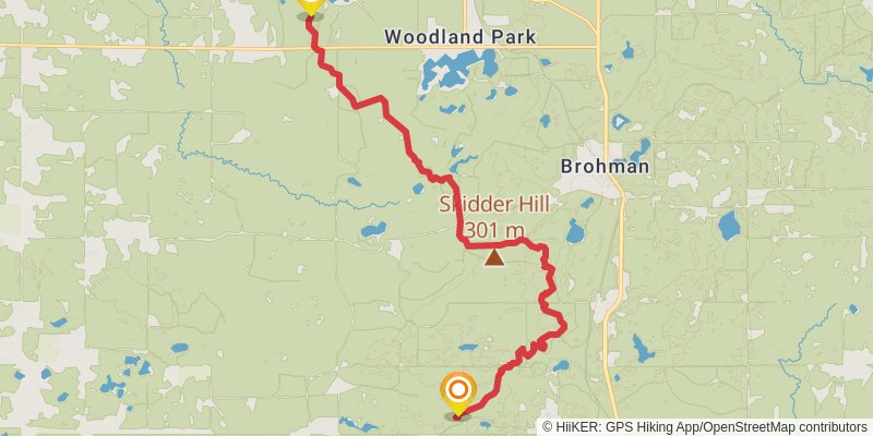 North Country Trail - Michigan Southeast stage 26 Map