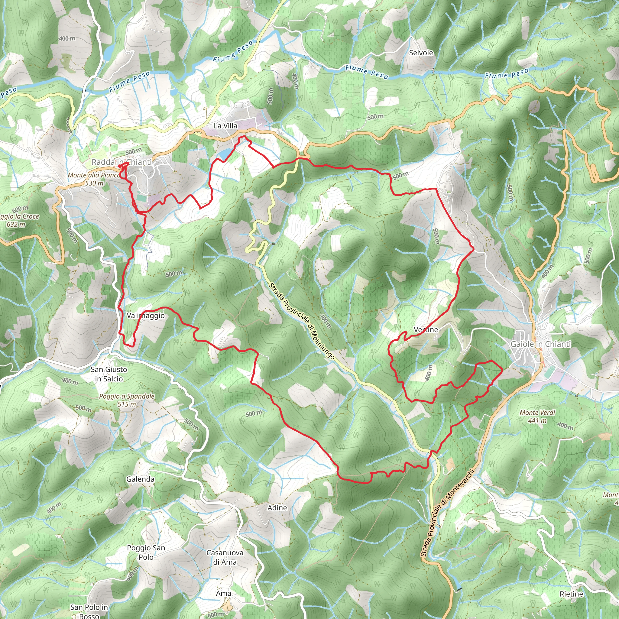 UTMB Radda in Chianti 21k mobile static map