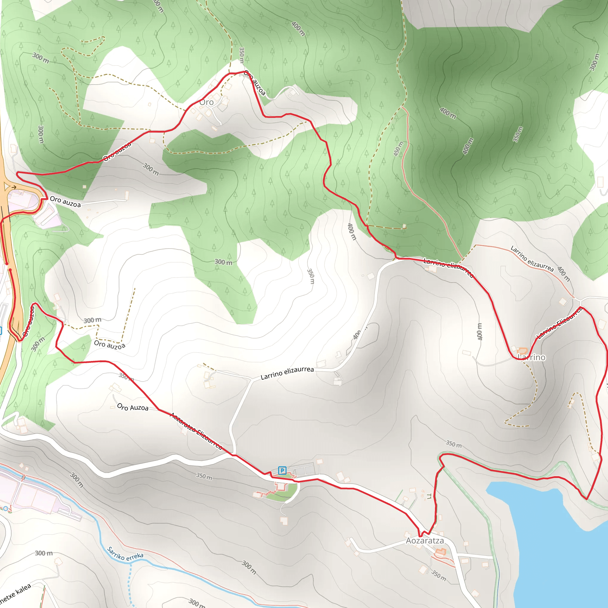 Aretxabaleta-Oro-Larrino-Urkulu-Aretxabaleta PR GI 97 mobile static map