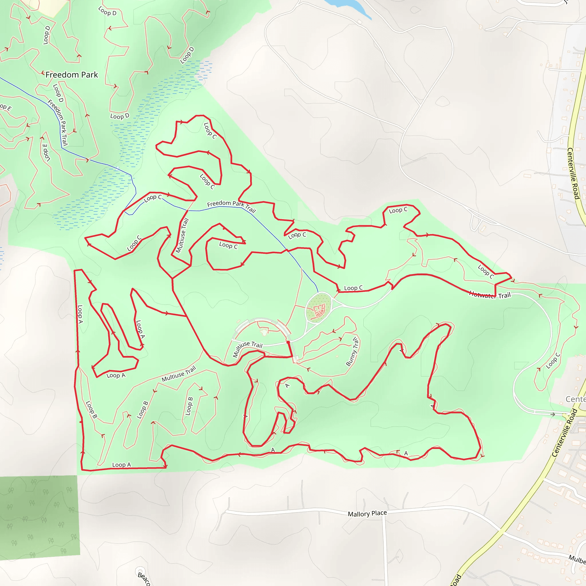 Williamsburg Botanical Garden Loop mobile static map