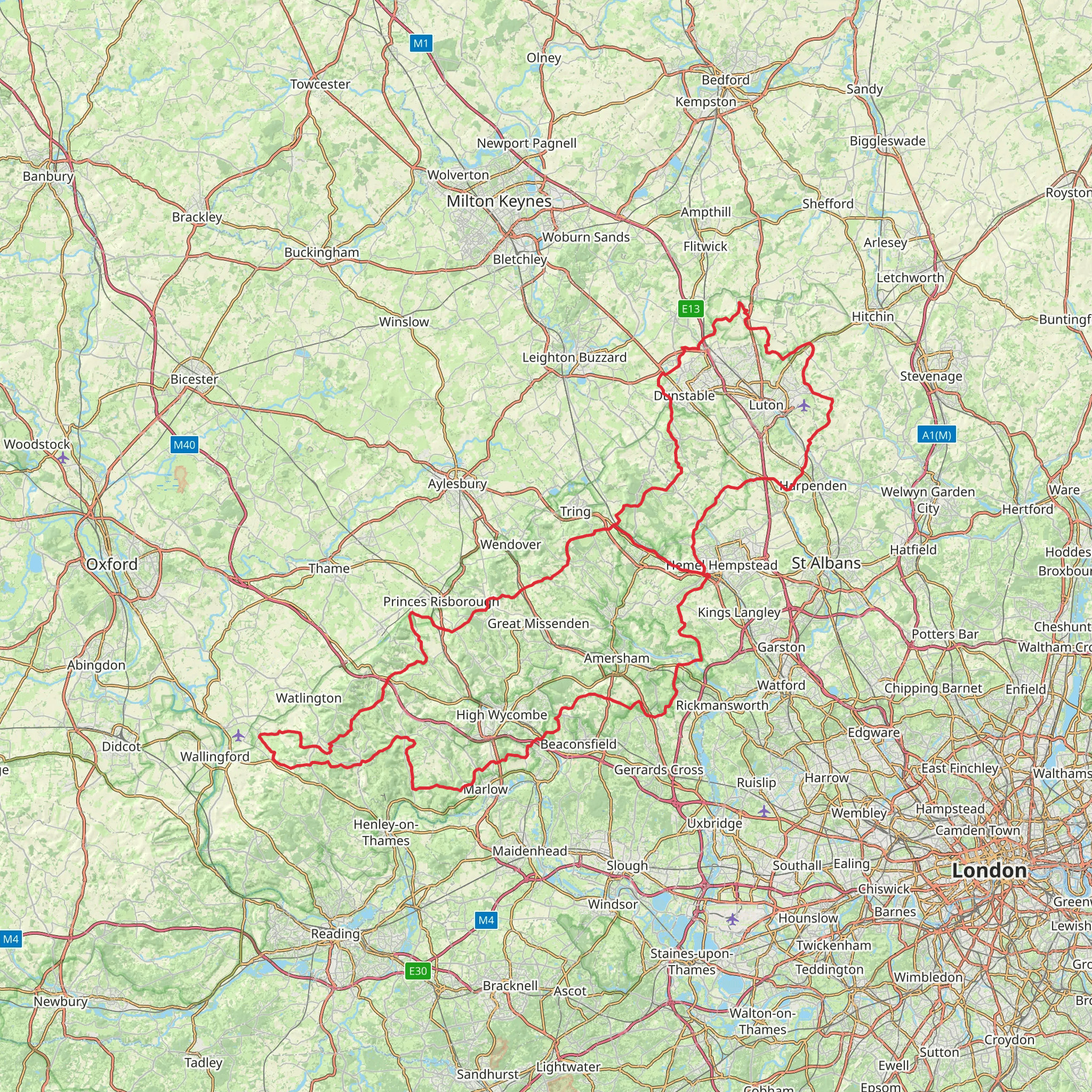 Chiltern Way mobile static map