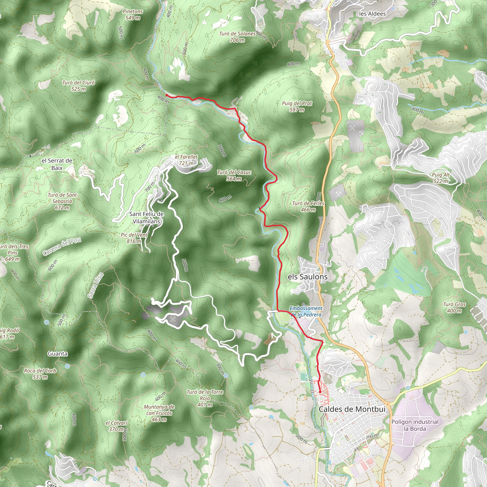 Riera de Elias - Caldes de Montbui PR C 9-1 mobile static map