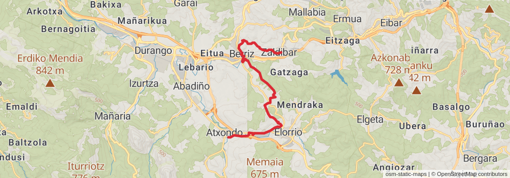 GR 229 Mikeldi Durangaldea stage 5 Map