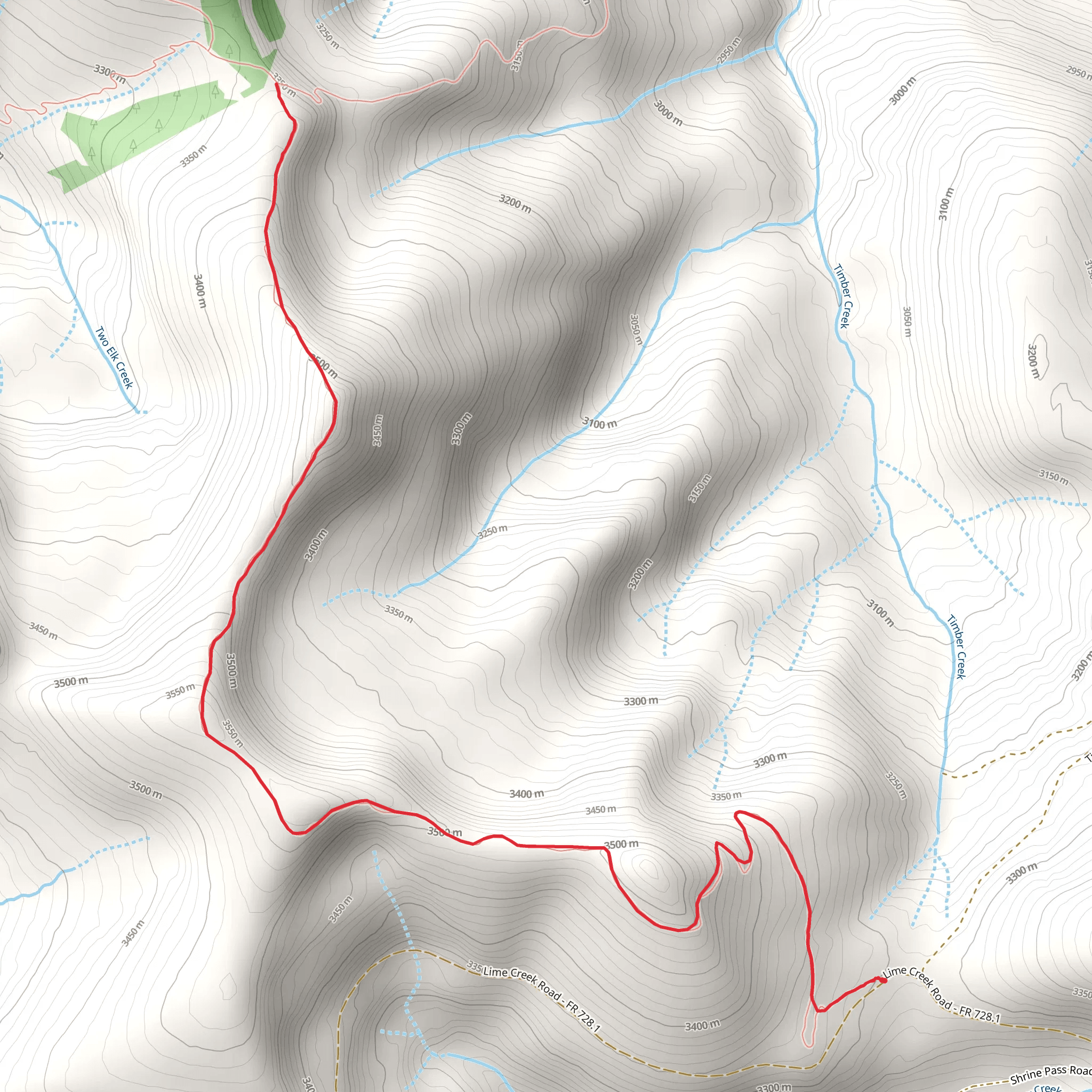 Bowman's Shortcut Trail mobile static map