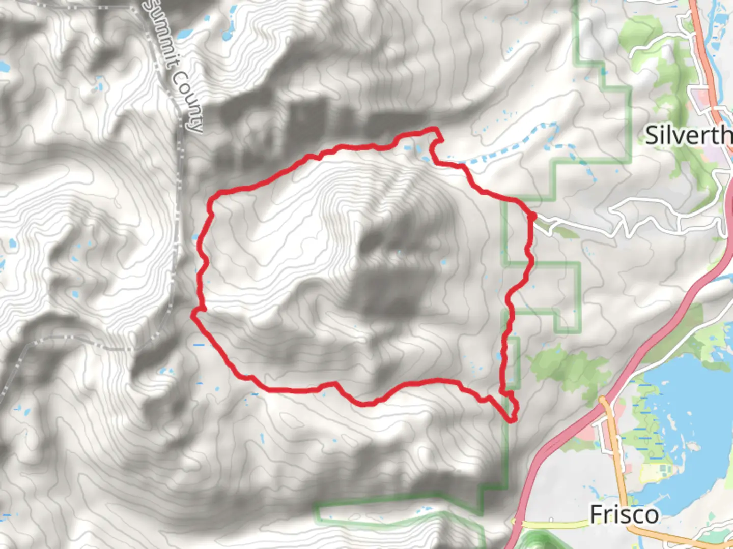 An image depicting the trail Buffalo Cabin, CDT and Meadow Creek Loop Trail and its surrounding area.
