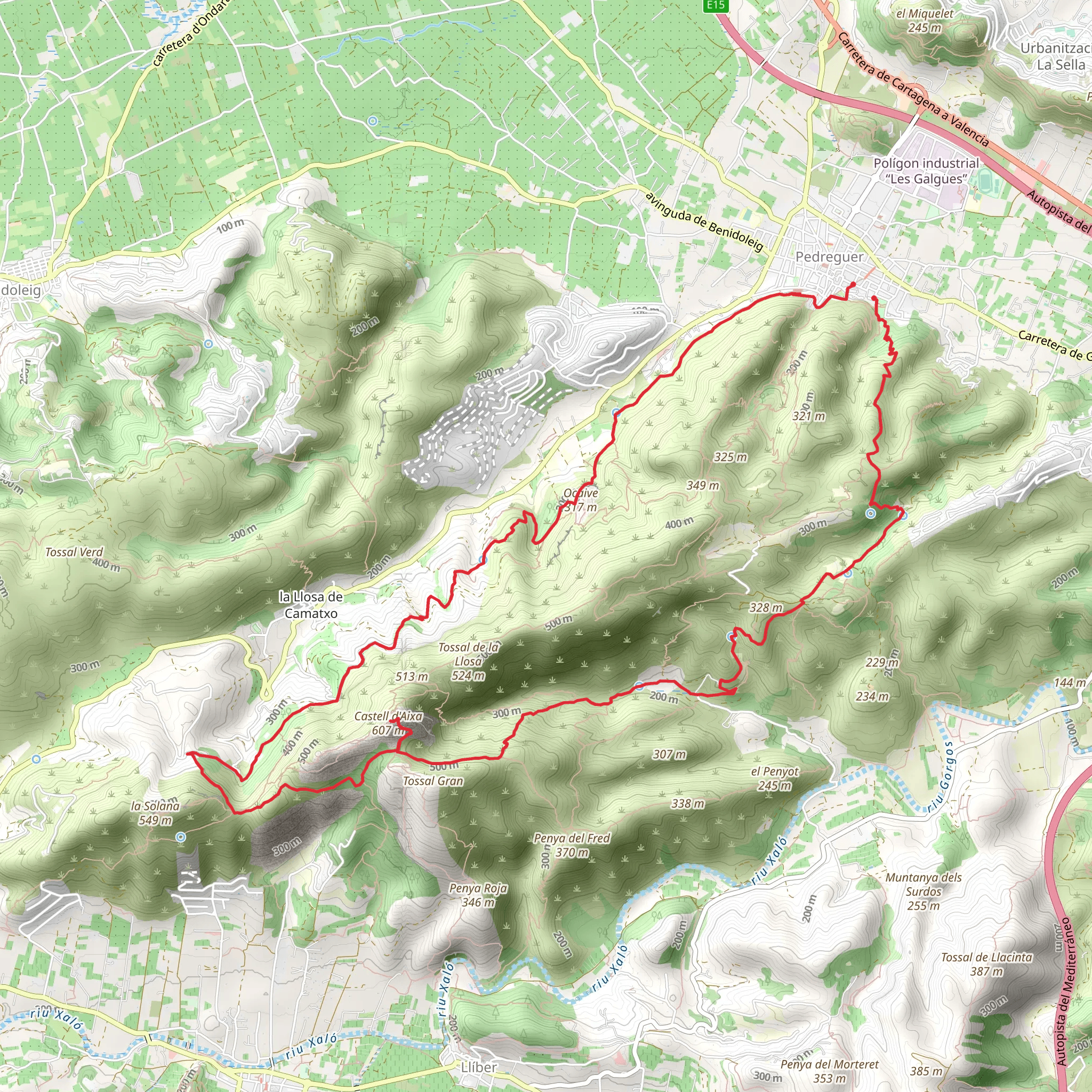 Pedreguer Trail PR CV 053 mobile static map