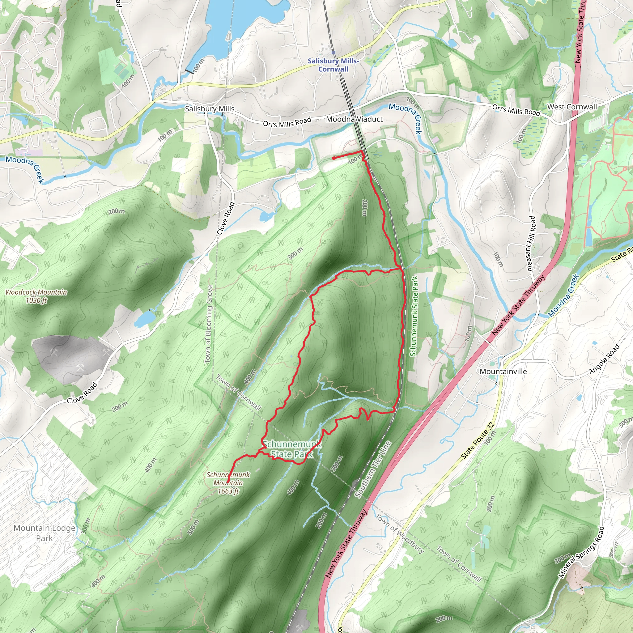 Schunnemunk Mountain Loop via Otterkill Trail and Jessup Trail mobile static map