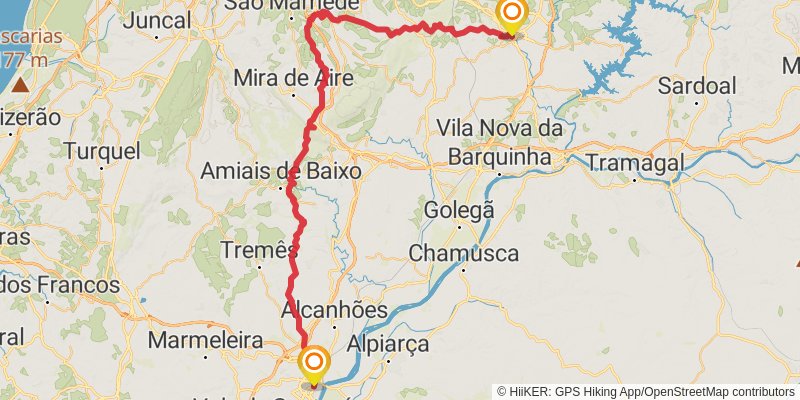 Camino Portugues alt 2 Map