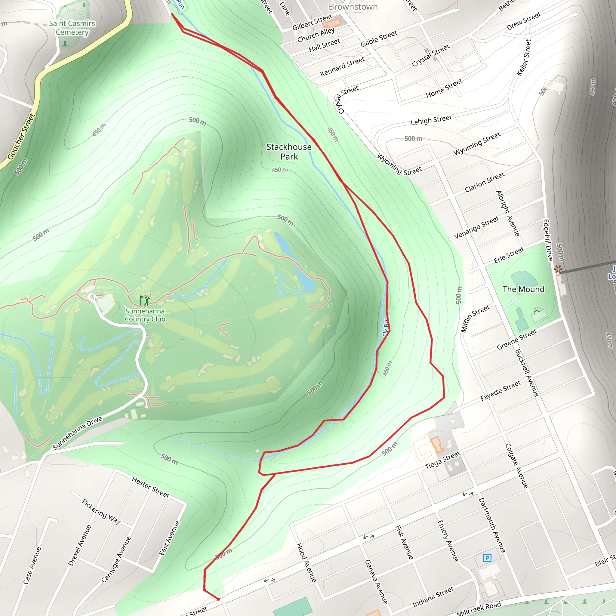 Stackhouse Park Loop mobile static map