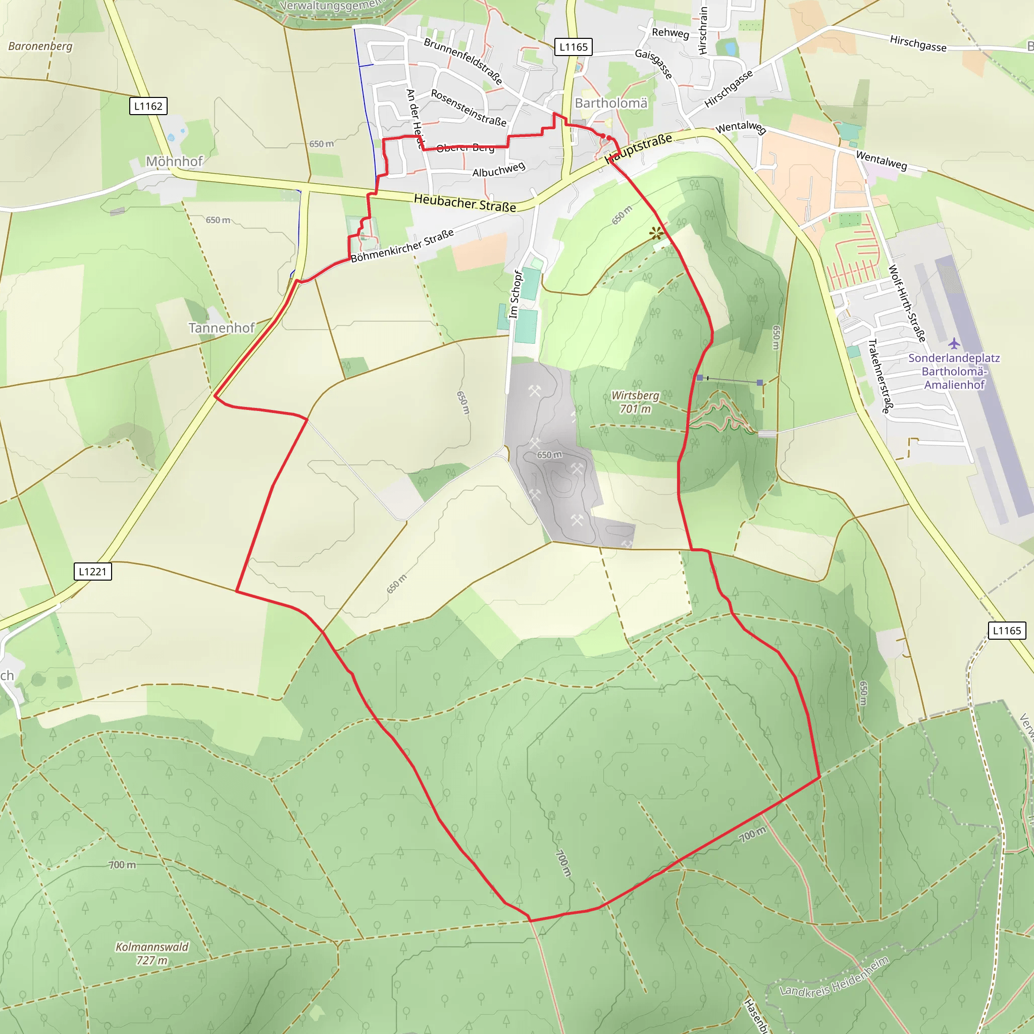 Bartholomä Loop mobile static map