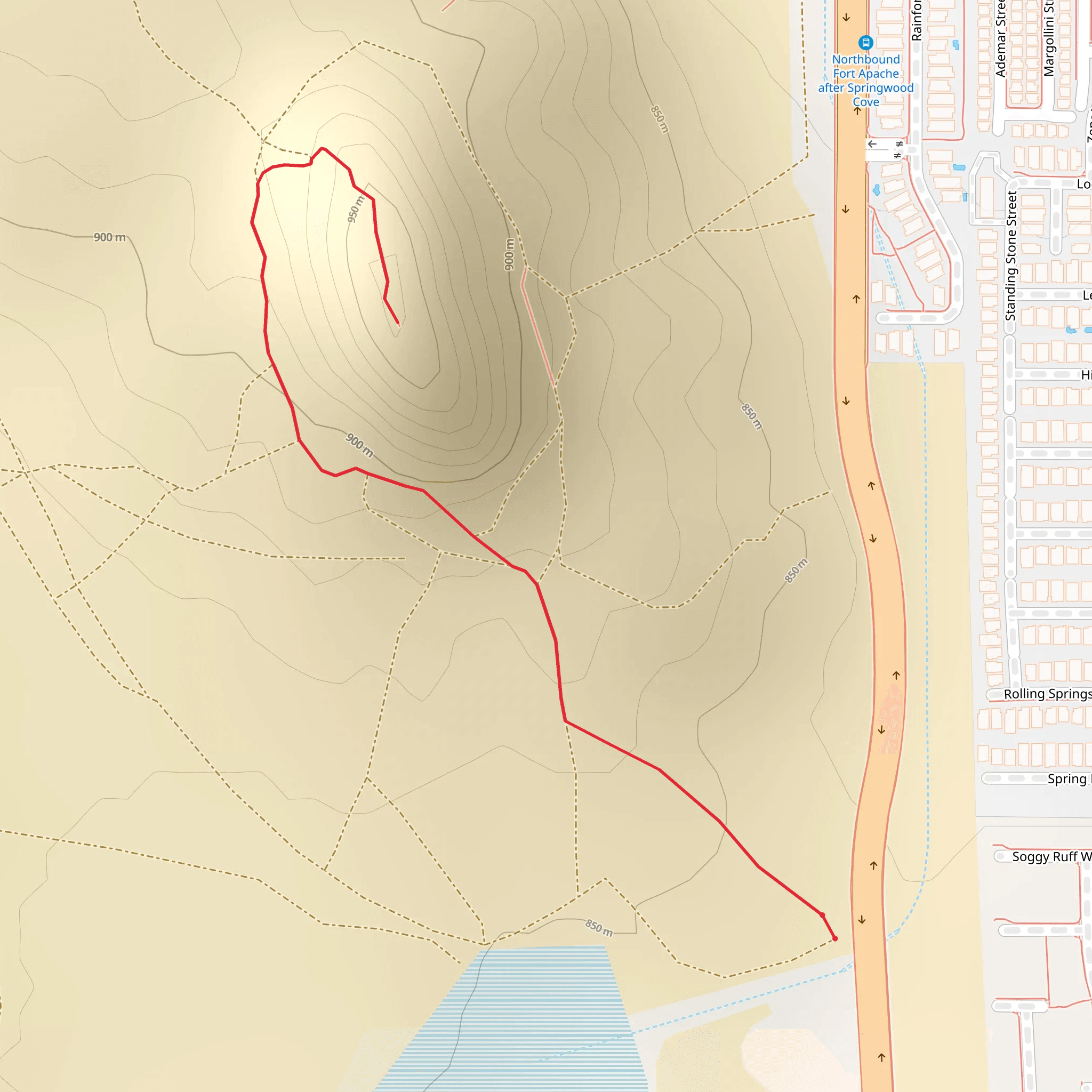 South Fort Apache Road mobile static map