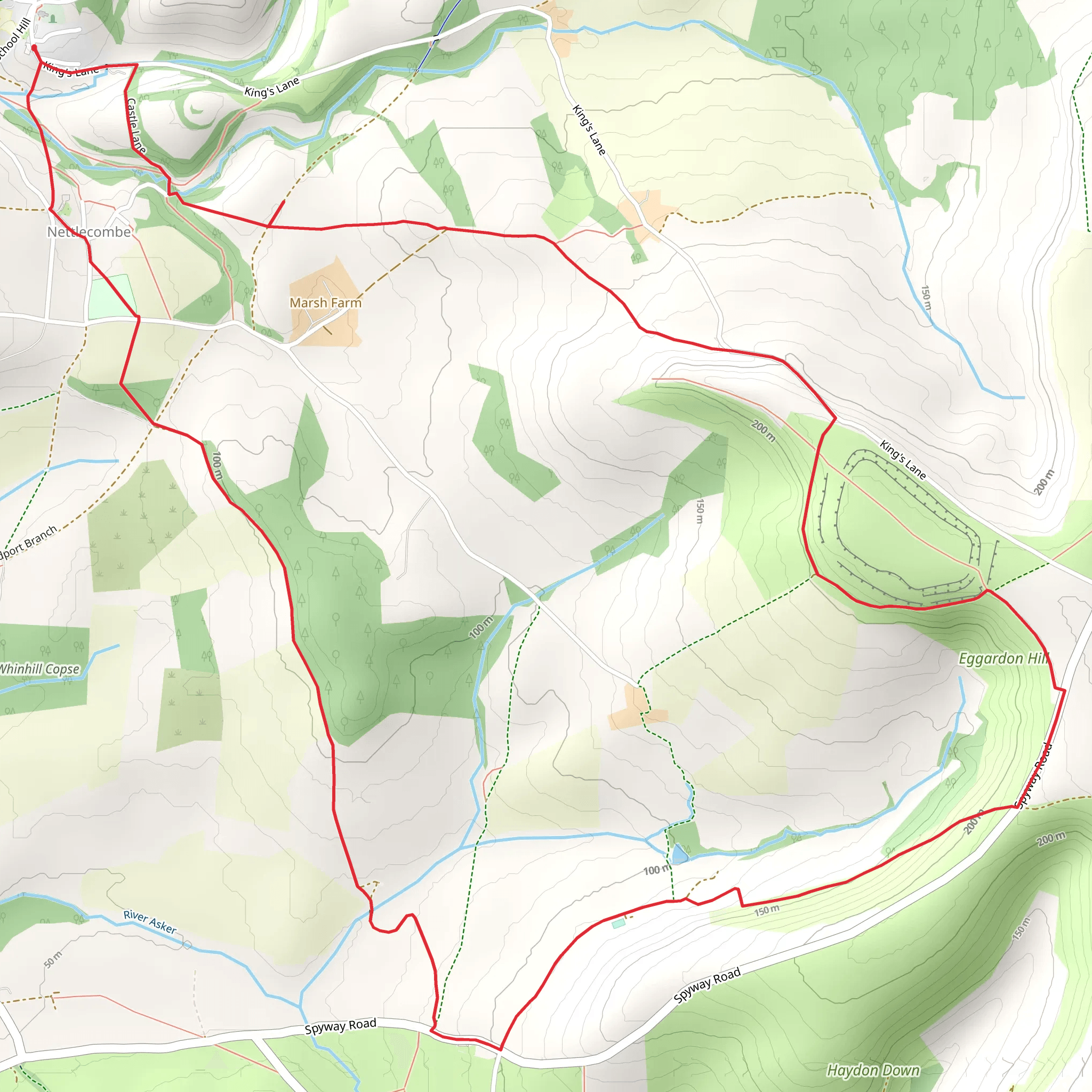 Eggardon Hill from Powerstock mobile static map