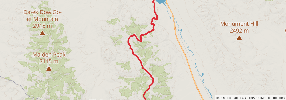 American Perimeter Trail - Rocky Mountains Primary stage 92 Map