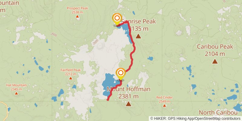 Butte Lake to Snag Lake Trail - East stage 2 Map