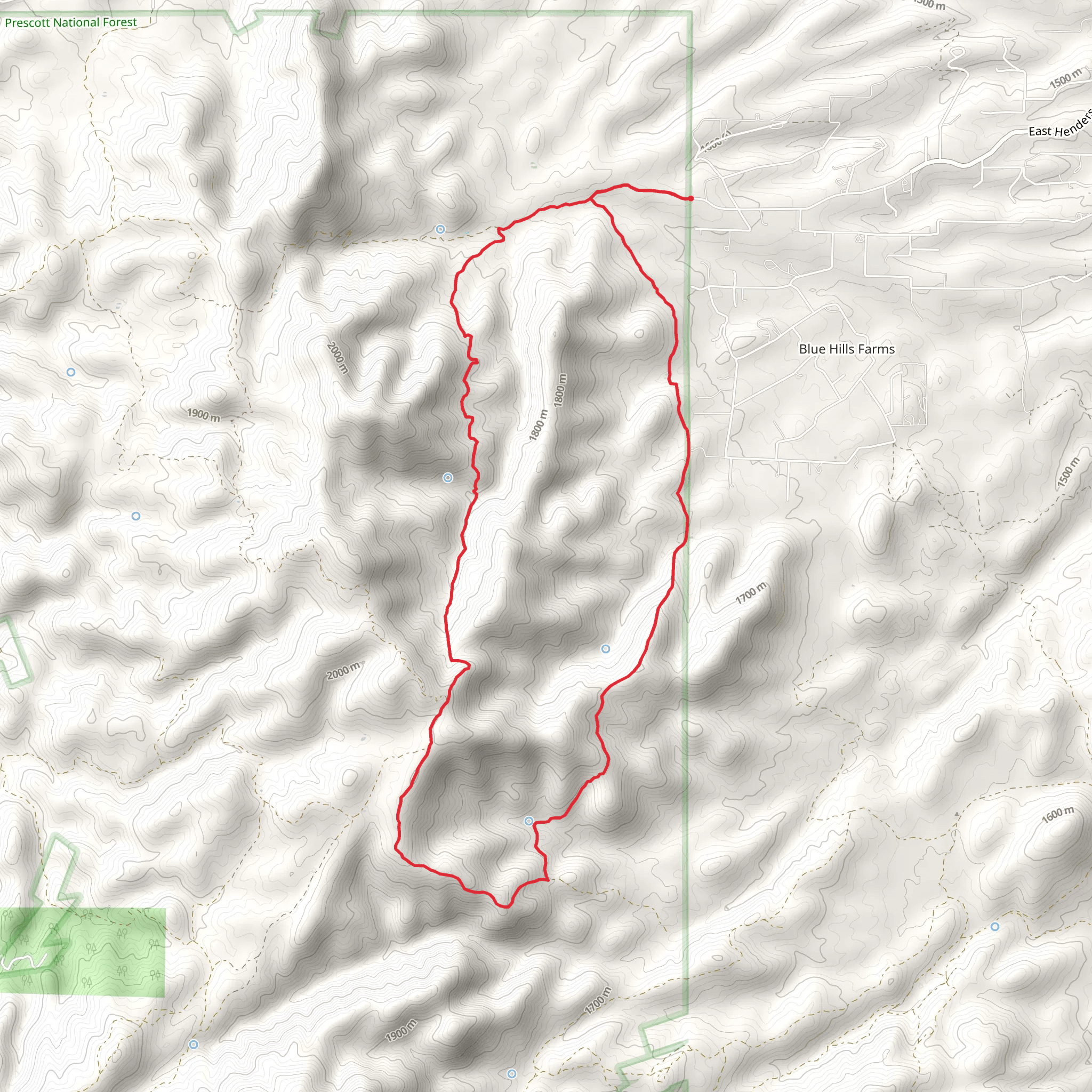 Nemo Spring via Charcoal Gulch Trail mobile static map