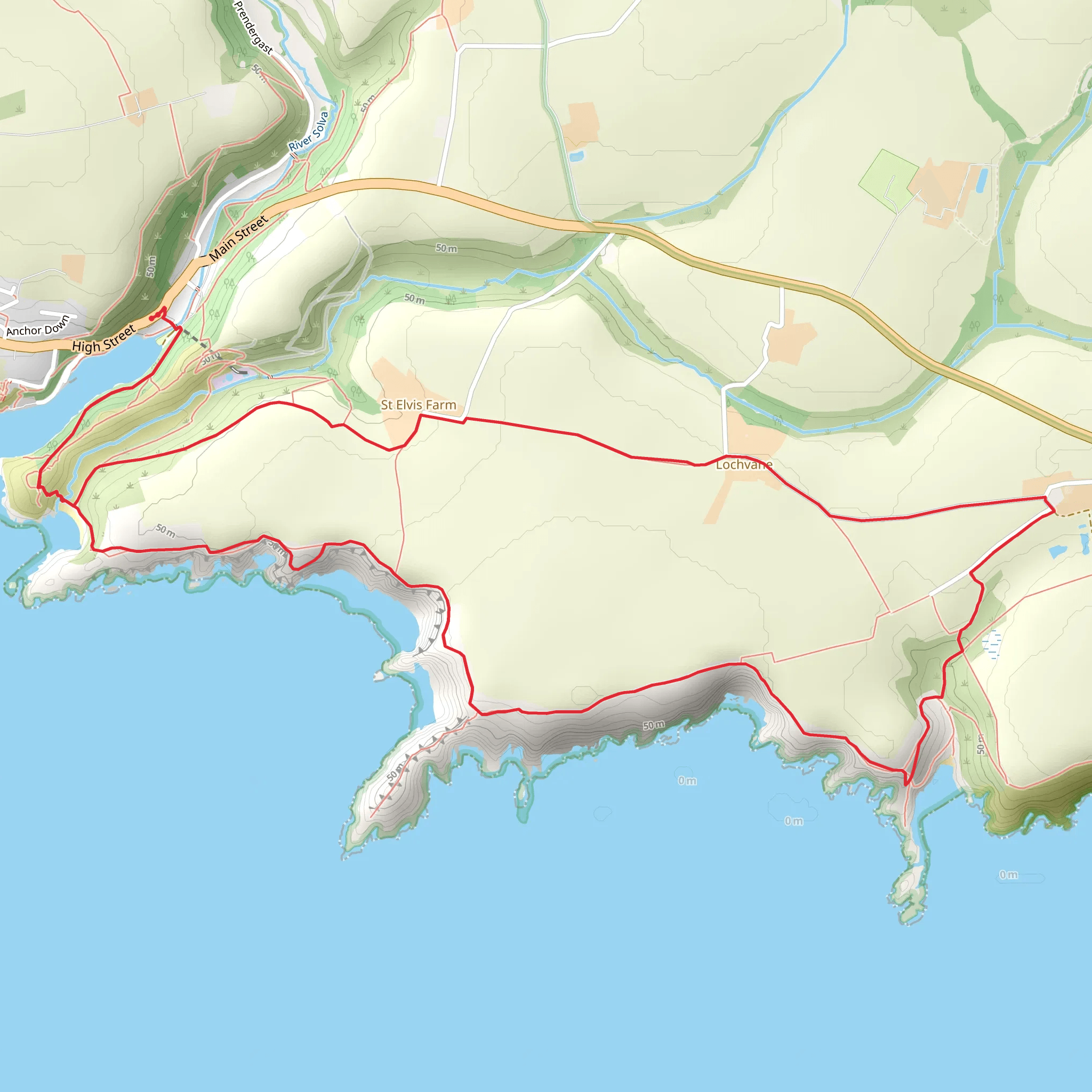 Pointz Castle from Solva mobile static map