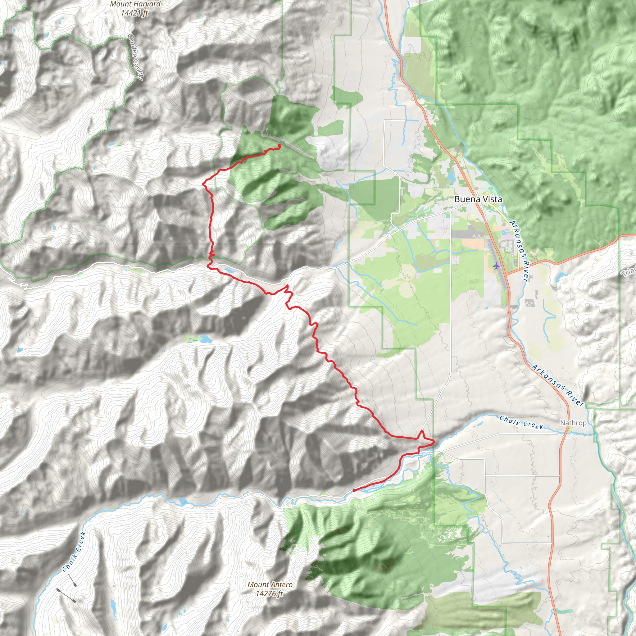 Colorado Trail - Silver Creek mobile static map
