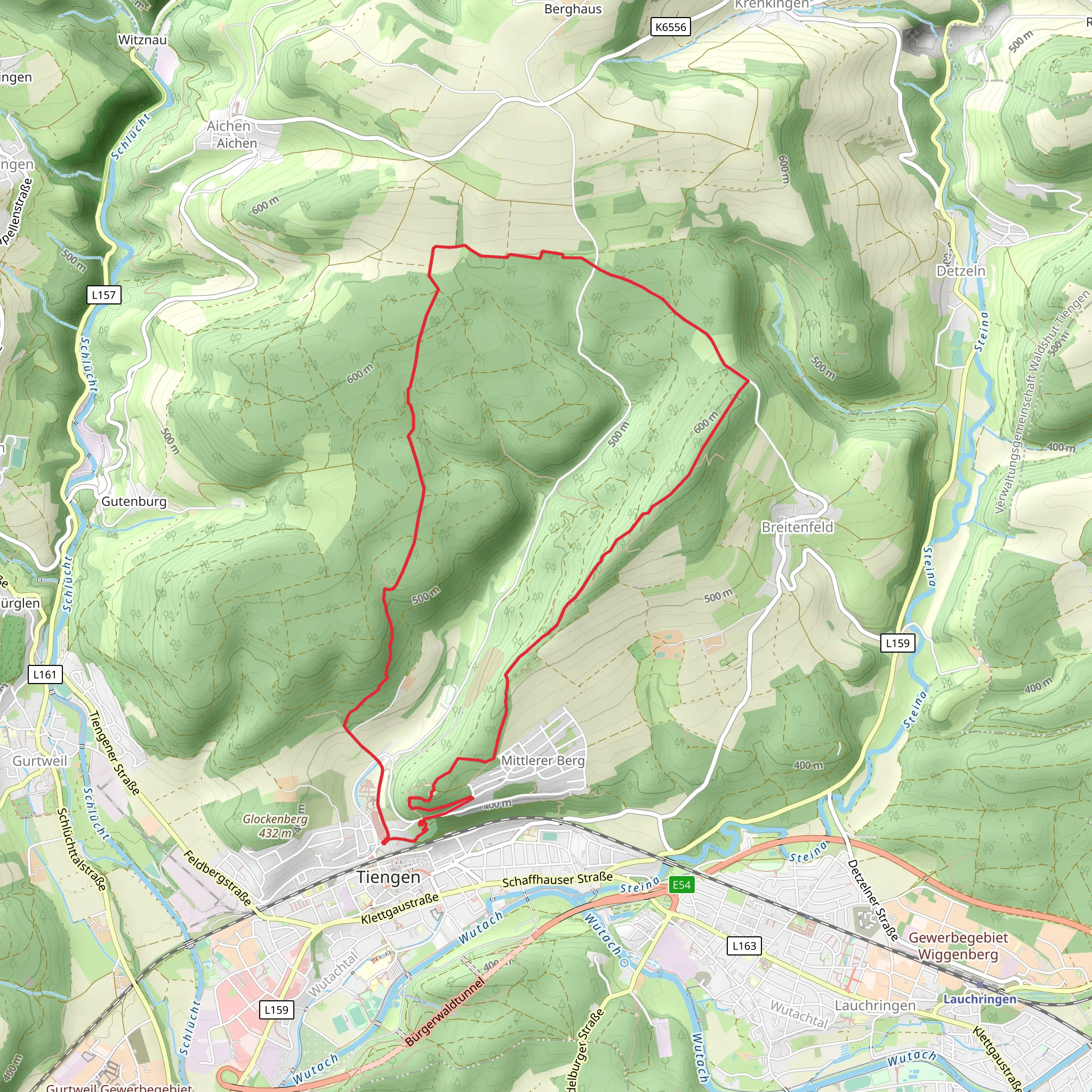 Tiengen Loop mobile static map